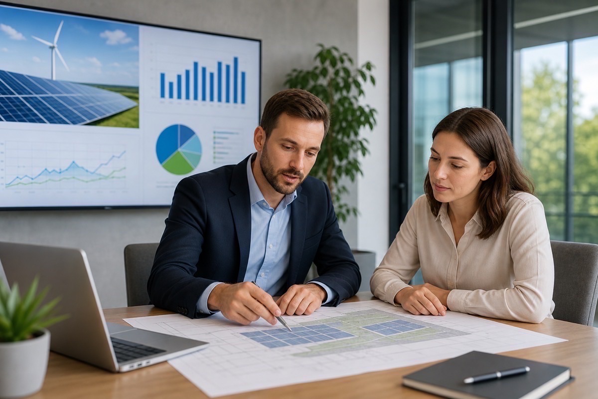 Renewable energy consulting meeting