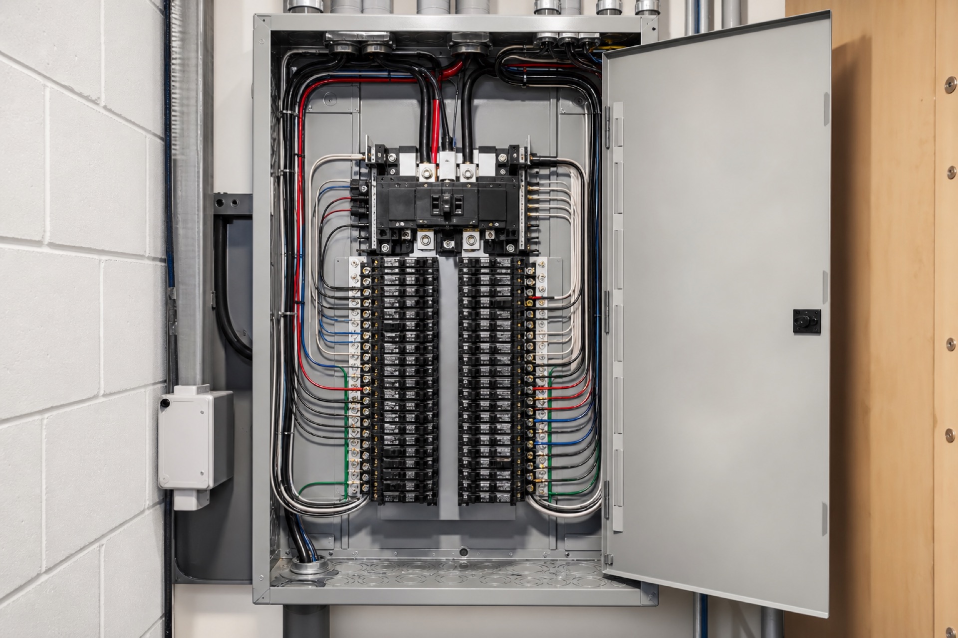 Electrical panel assessment process with load calculation and capacity evaluation