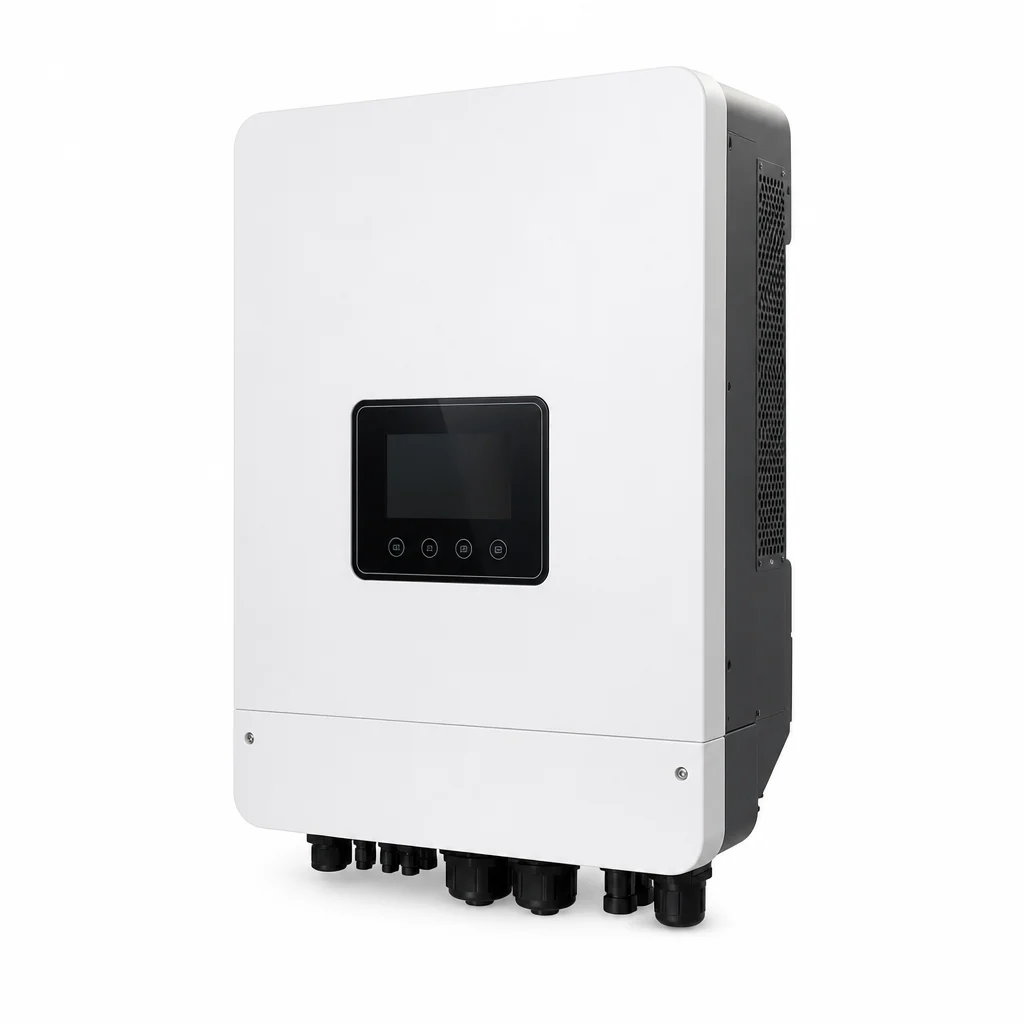 Hybrid solar inverter with LCD