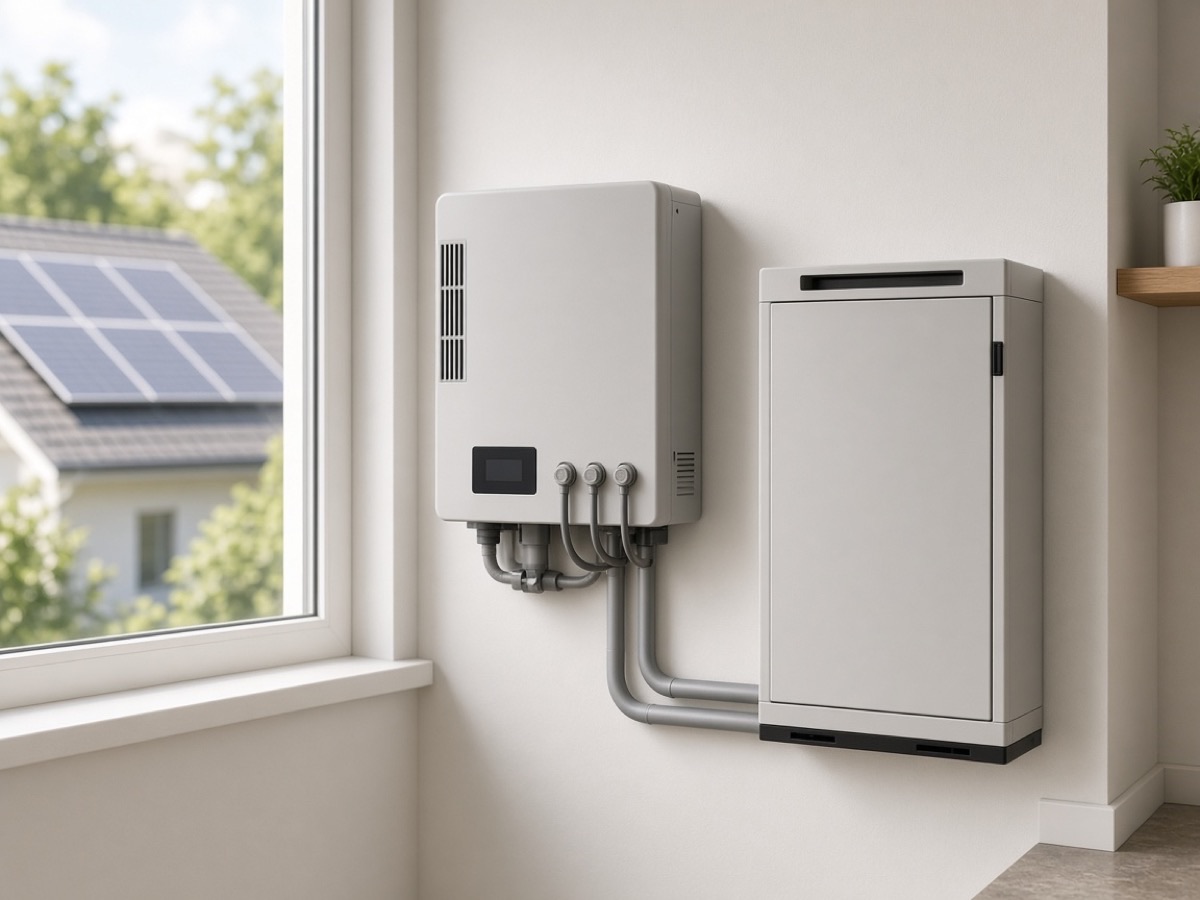 Residential hybrid inverter and home battery cabinet for comparing 6kW vs 8kW class sizing